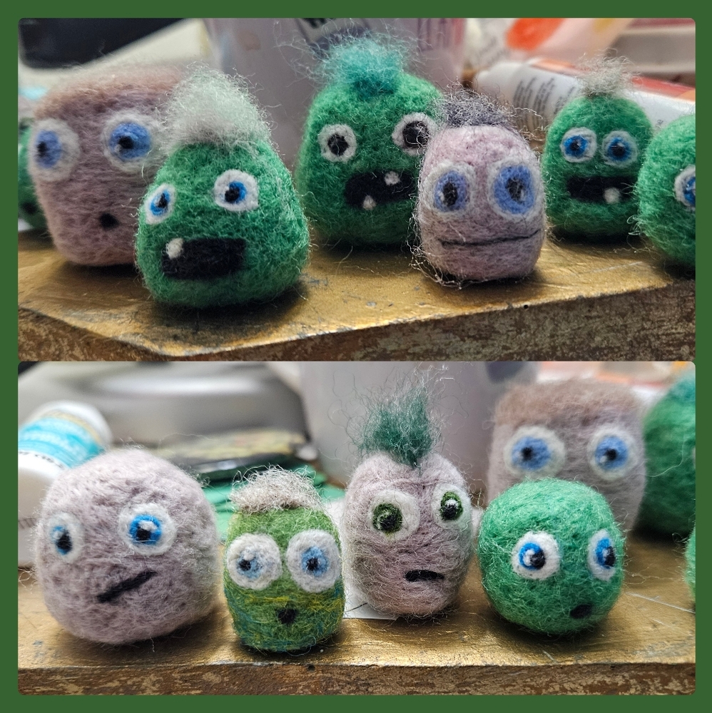 Handmade Felted Worrywarts